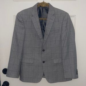 Tommy Hilfiger Gray Windowpane Blazer